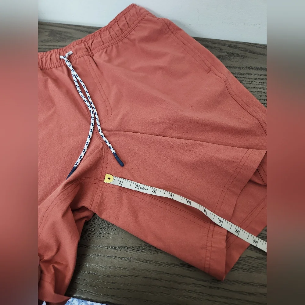 LL Bean Swim Trucks Mens Medium Burnt Orange Lined Vacation Summer Pool - Picture 13 of 13